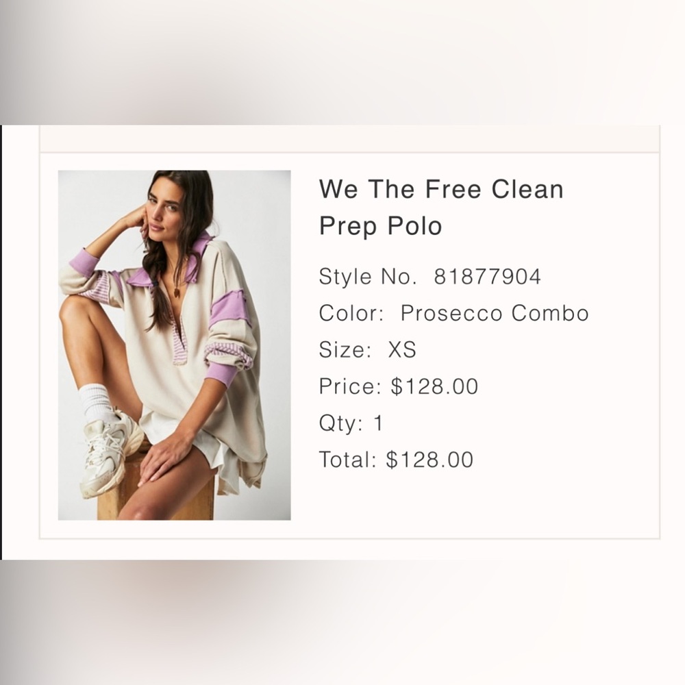 Free People We The Free Clean Prep Polo